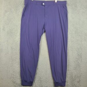 Greyson Montauk Jogger Mens 40 Navy Blue Golf Performance Pants Tapered Cuffs